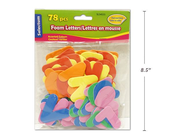 Letras en Foamy 78pc.